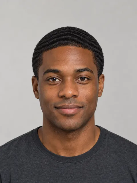 360 Waves hairstyle on a model