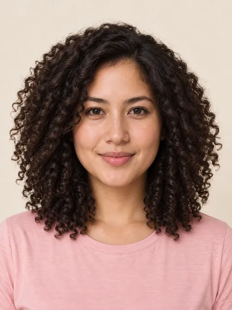 Coily Twist-Out hairstyle on a model