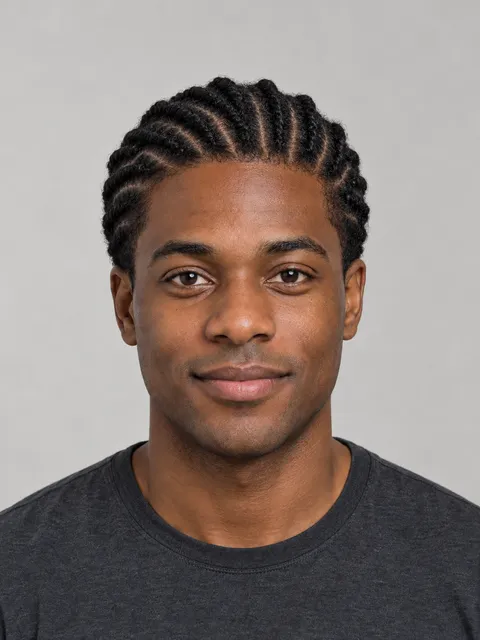 Flat Twists hairstyle on a model