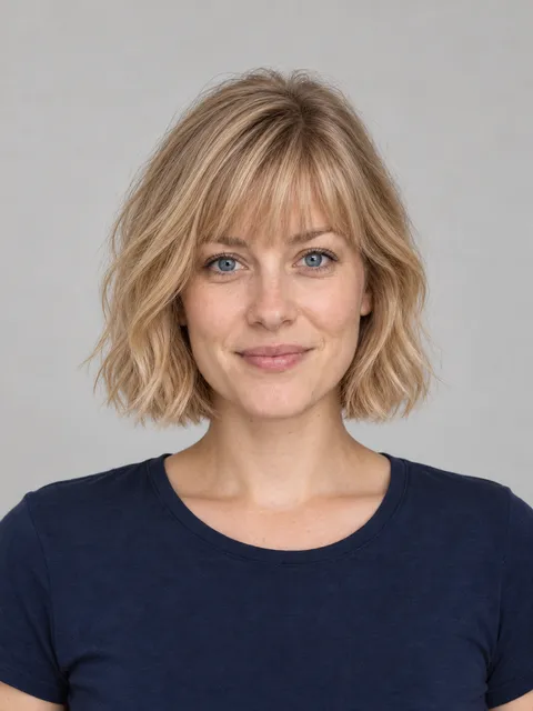 French Bob hairstyle on a model