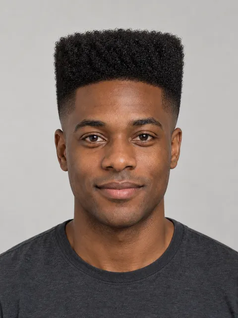 High-Top Fade hairstyle on a model