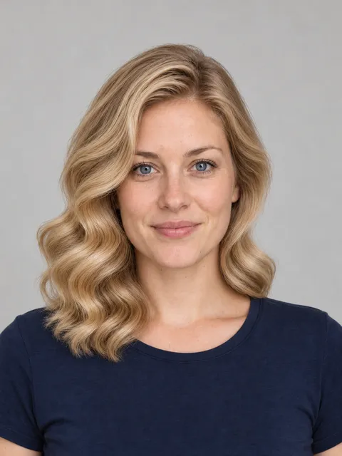 Hollywood Waves hairstyle on a model