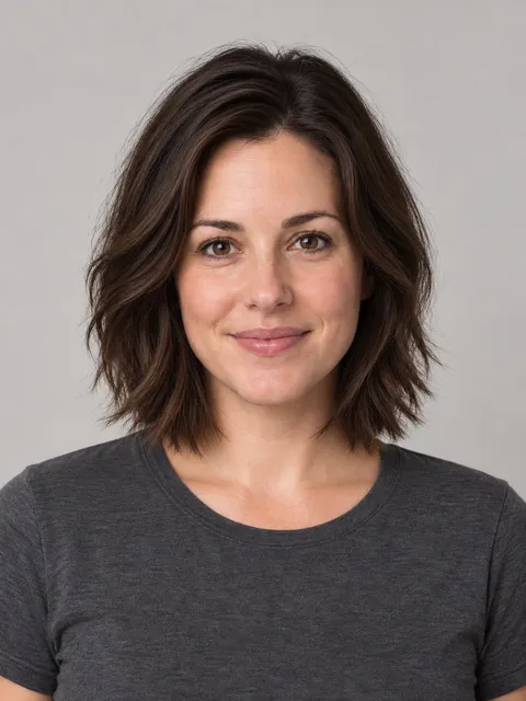 Layered Bob hairstyle on a model