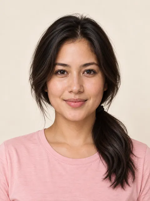 Low Ponytail hairstyle on a model