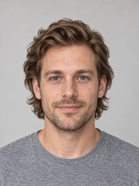 Mid-Length Flow hairstyle on a model