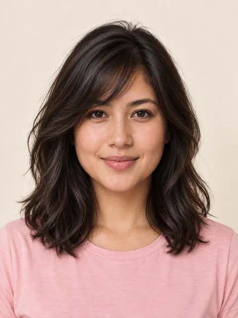 Side-Swept Bangs hairstyle on a model