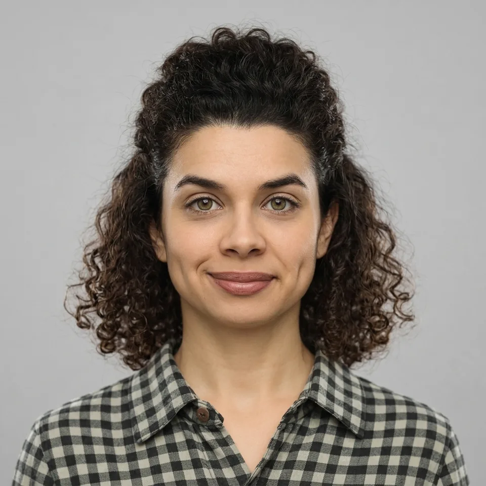 Half-up crown puff with loose curls preview